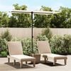 vidaXL Garden Parasol Sand White Aluminum Medium Rotatable