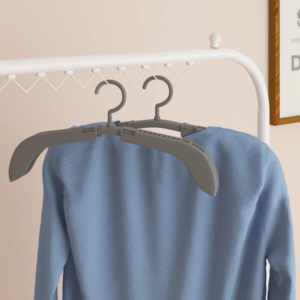 vidaXL Clothes Hanger Set of 5 Grey Polypropylene, Polyethylene