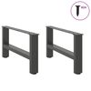vidaXL Coffee Table Leg Set of 2 Anthracite Powder-coated Steel