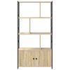 vidaXL Bookshelf Sonoma Oak 31.50 x 11.81 x 61.22 in Engineered Wood