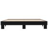 vidaXL Bed Frame Black Engineered wood, metal Super King Durable