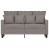vidaXL 2-seater Sofa Taupe Polyester 47.2 in 2-Seater Sofa Rectangular