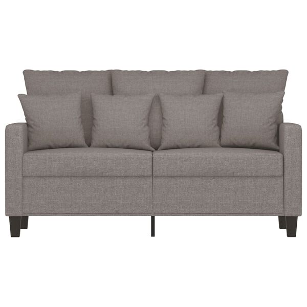 vidaXL 2-seater Sofa Taupe Polyester 47.2 in 2-Seater Sofa Rectangular