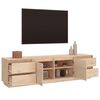 vidaXL TV Cabinet natural pine Solid pine wood Large Storage