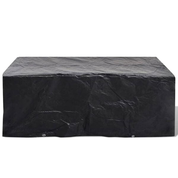 vidaXL Garden Furniture Cover Set of 2 Black Polyethylene