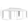 vidaXL Canopy White 100% Polyester, Powder-Coated Steel 10 x 20 ft