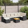 vidaXL Garden Sofa Set Black, Cream White