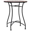 vidaXL Table Brown, black, cream Powder-coated iron, ceramic Medium