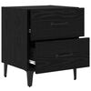 vidaXL Bed Cabinet Black oak 40 x 35 x 47.5 cm Engineered wood