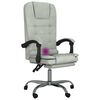vidaXL Massage Office Chair Light gray Velvet, metal, plywood Medium