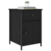 vidaXL Bedside Cabinet 2 pcs Black Oak 15.75 x 16.54 x 23.62 in