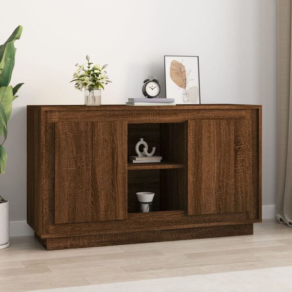 vidaXL Sideboard Brown Oak Engineered Wood Medium Sideboard