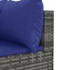 vidaXL Patio Lounge Set Grey, Dark Blue