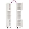 vidaXL Bathroom Cabinet White Engineered wood, Metal Tall