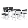 vidaXL Garden Dining Set White