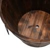 vidaXL Bucket Planter Set Set of 3 Burned Wood Solid Fir Wood