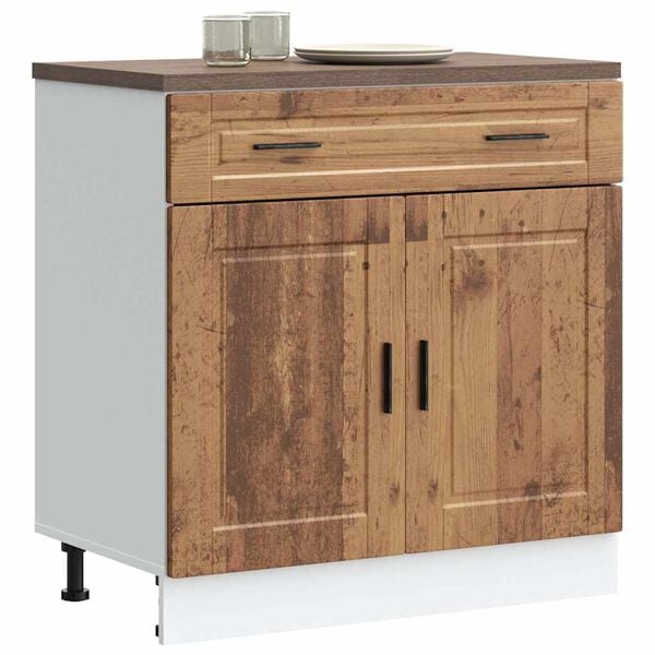 vidaXL Kitchen Base Cabinet Old wood Engineered wood 31.5x18.1x32.1 in