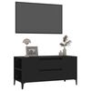 vidaXL TV Cabinet Black Engineered wood Medium TV Cabinet Rectangular