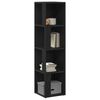 vidaXL Corner Shelves Black Oak 12.99 x 12.99 x 51.97 in