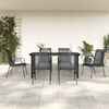 vidaXL Garden Dining Set Black, Anthracite