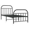vidaXL Bed Frame Black Powder-coated Steel 35.4 x 78.7 in Bed Frame