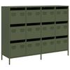 vidaXL Sideboard Olive Green Cold-rolled Steel Medium Sideboard