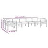 vidaXL Garden Lounge Set Anthracite Aluminum, Polyester Large Modular