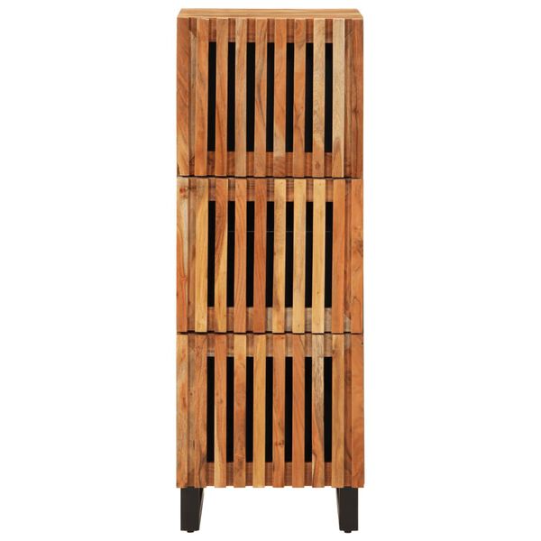 vidaXL Highboard Brown Solid acacia wood and steel Tall cupboard