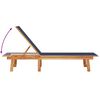 vidaXL Sun Lounger Blue Solid Acacia wood with oil finish Large