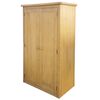 vidaXL Wardrobe Oak Solid Oak Wood Medium Wardrobe Rectangular