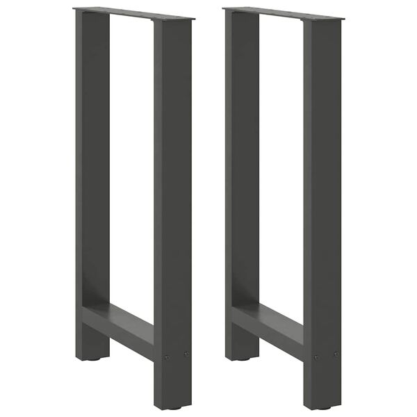 vidaXL Coffee Table Leg Set of 2 Anthracite Steel