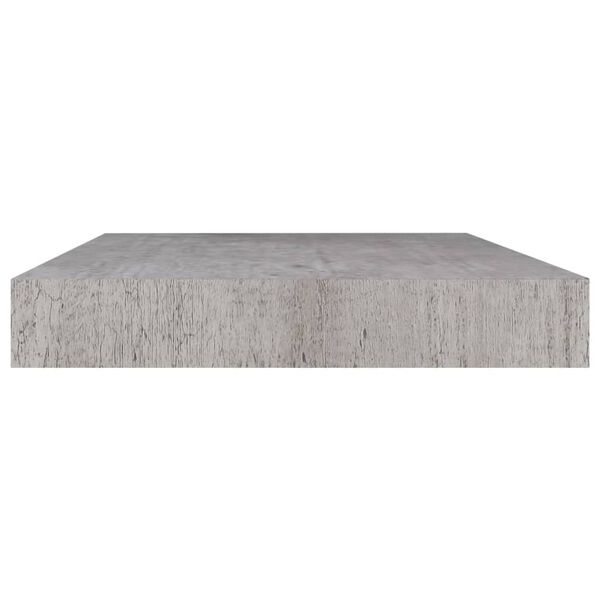 vidaXL Wall Shelf Concrete grey Honeycomb MDF, metal Small