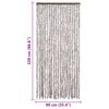 vidaXL Insect Curtain Taupe and White 35.4x86.6" Chenille