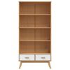 vidaXL Bookcase White and brown