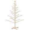 vidaXL Wooden Christmas Tree with Stand Natural 59.1" Solid pine wood