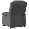 vidaXL Stand Up Recliner Chair Grey Real Leather, Metal, Plywood Standard