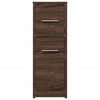 vidaXL Narrow Bathroom Cupboard Brown Oak Engineered Wood Narrow