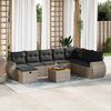 vidaXL Garden Sofa Set Grey and Brown
