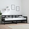 vidaXL Day Bed Black Solid pine wood Twin