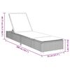 vidaXL Sun Lounger with Cushions Grey 55x200x25,5cm Poly Rattan