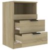 vidaXL Bedside Cabinet Sonoma oak Engineered wood Medium Bedside Cabinet