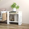 vidaXL Book Cabinet White Solid pine wood Compact Book Cabinet