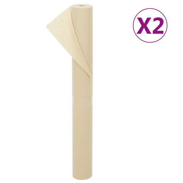 vidaXL Plant Fleece Set of 2 Beige Non-woven fabric (100% polypropylene)