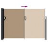vidaXL Retractable Side Awning Taupe 55.1"x236.2"