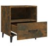 vidaXL Bedside Cabinet Set of 2 Smoked Oak Engineered wood, Metal