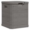 vidaXL Storage Box Brown Plastic Medium Garden Storage Box Square