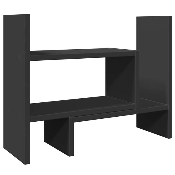 vidaXL Desk Organiser Black 15.2x6.7x15.4" Engineered wood