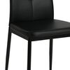 vidaXL Dining Chair Set of 4 Black Faux leather, wooden frame, steel legs