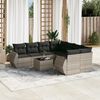 vidaXL Garden Sofa Set Light Gray, Dark Gray