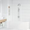 vidaXL Shower Bath Screen Wall 55.5 x 52.0" 3 Panels Foldable